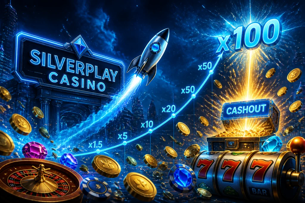Crash-Game mit steigendem Multiplikator und Cashout-Button auf dem Casino-Display